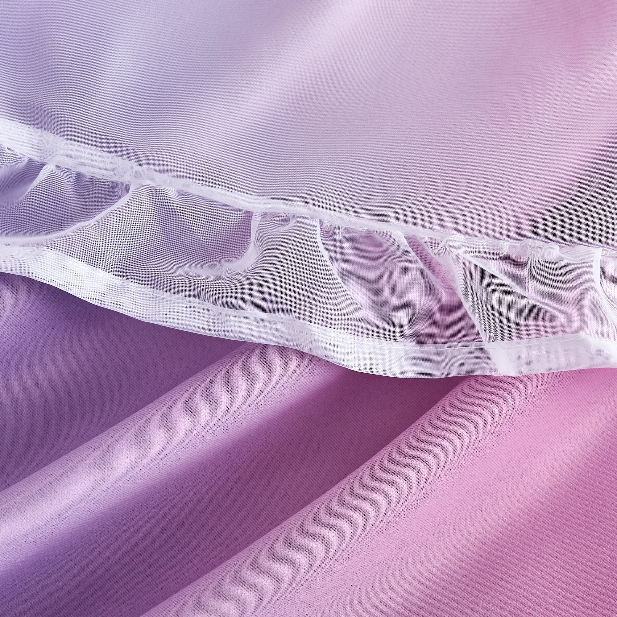NICETOWN Double Layer Curtain for Girls Bedroom Colorful Rainbow Design Room Darkening Grommet Modern Drapes, Ombre Pink/Blue/Purple, 2 Panels, W52 x L84