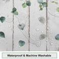 thumbnail image 5 of Eucalyptus Leaves Shower Curtain for Bathroom Tropical Green Leaf Botanical on Rustic Wood Farmhouse Minimalist Fabric Waterproof Shower Curtain with 12 Hooks, 72x72 Inch, 5 of 6