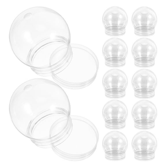 Supvox 12Pcs Snow Globe Ornament Transparent Globe For Home Decor Projects
