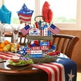 thumbnail image 7 of Patriotic decorations, Fourth of July decorations, Home decorations, Wooden Cutouts, Kitchen Countertop decor, Red Blue White, 6 Piece Set, 7 of 7