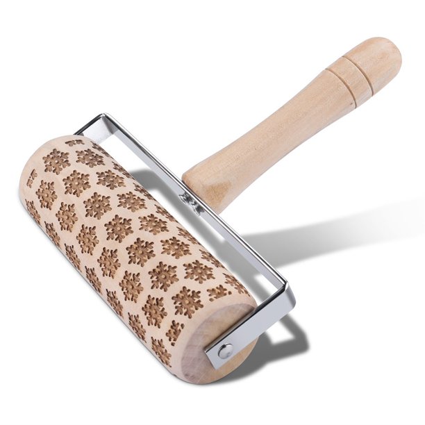 Tailored Embossed Rolling Pin Christmas Wooden Rolling Pins For Baking