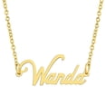 thumbnail image 1 of KISPER 18K Gold Plated Stainless Steel Personalized Name Pendant Necklace, Wanda, 1 of 6