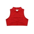 thumbnail image 7 of Aislor Big Girls Kids Mock Neck Criss-Cross Back Crop Tops Athletic Dance Sports Activewear, 7 of 7