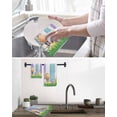 thumbnail image 5 of Easter Bunny Kitchen Dish Towels for Drying Dishes Set of 3, Colorful Eggs Spring Grass Purple Blue Wooden Waffle Weave Microfiber Hand Tea Bathroom Towels Quick Dry & Absorbent Towel 15.7x23.6, 5 of 7