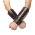thumbnail image 2 of Embossed Arm Bracers Retro Leather Gauntlets Guards for and LARP Events, 2 of 9