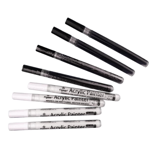 Bolígrafo de pintura BLESIY pintura acrílica 0,7 mm permanente para roca plástico metal