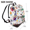 thumbnail image 2 of Disketp Alpaca Flower Mochila de Cuero para Mujer, Bolso de Espalda Antirrobo con Estilo para Viaje, Trabajo y Uso Diario, 2 of 4