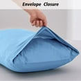 thumbnail image 6 of Lirex King Pillowcase Set of 2, 100% Cotton, 20x36 inches, Sky Blue, 6 of 6