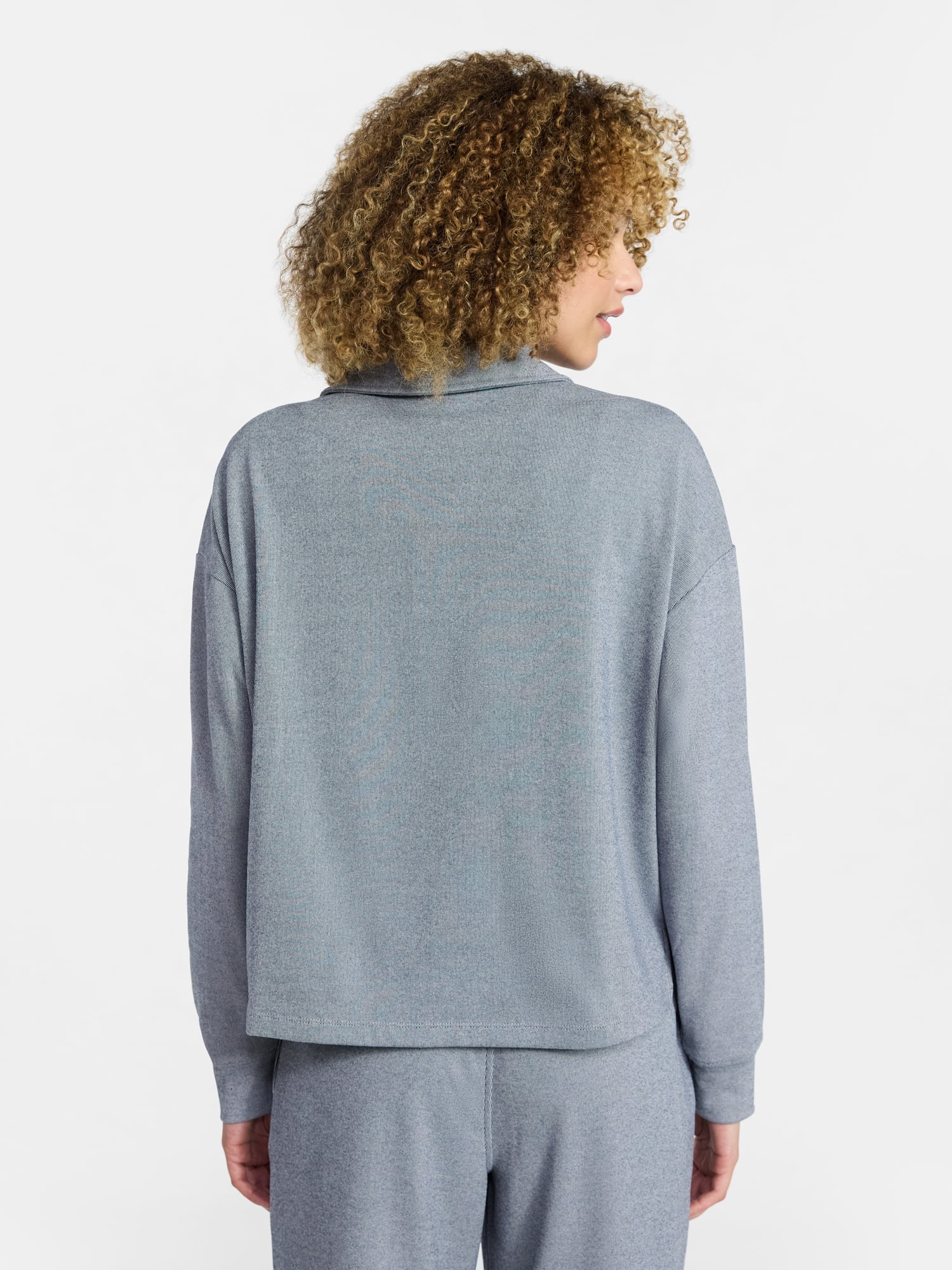 Athletic Works Women's Bi-Color Top with Long Sleeves, Sizes XS-XXXL