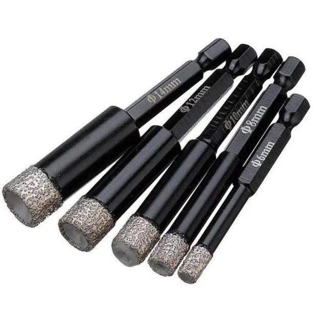 Broca Hexagonal para Azulejos de Cerámica ZHIPENG 5 Piezas 6-14mm Abridor de Agujeros de Granito y Mármol