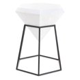thumbnail image 2 of Benzara BM119377 Beautiful Wood Metal Diamond Accent Table, White & Black - 25 x 17 x 20, 2 of 2