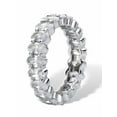 thumbnail image 2 of PalmBeach Jewelry Oval-Cut Cubic Zirconia Eternity Ring 5.46 TCW Platinum-plated Sterling Silver, 2 of 5