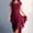 *Wine, variant on ClodeEU Women's Chiffon Short Sleeve Crewneck Dress ,Solid Color Casual Summer Midi Dress With Ruff Hem Khaki,Womens Plus XXL