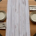 thumbnail image 5 of Brown Wood Plank 90 Inch Table Runner, Vertical Vintage Striped Grain Farmhouse Dresser Scarf Cotton & Linen Tablerunner for Dining/Kitchen Island/Holiday Party Décor 13" x 90", 5 of 9