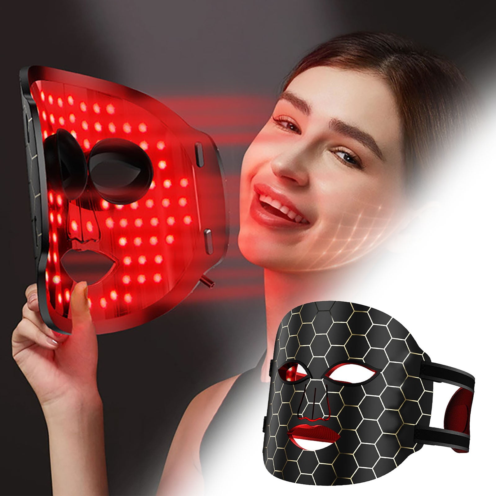LED Red Blue Light Facial Device for Skin and with Photonic Technology for Sensitive and Oily Skin