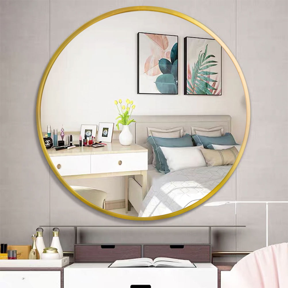 Nordic Modern Design Vertical Hanging Golden Vanity Mirror Bathroom Mirror Wall Mirror Bedroom/Living Room/Bathroom