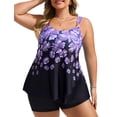 thumbnail image 1 of Traje de baño de dos piezas Hanna Nikole Vintage Purple Flower L, 1 of 6