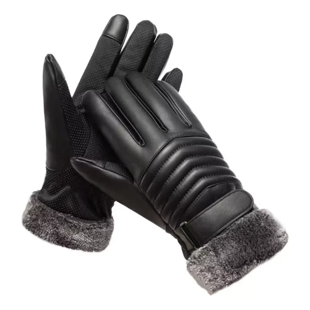 Guantes De Cuero Térmicos Impermeables Frio Para Moto Bici