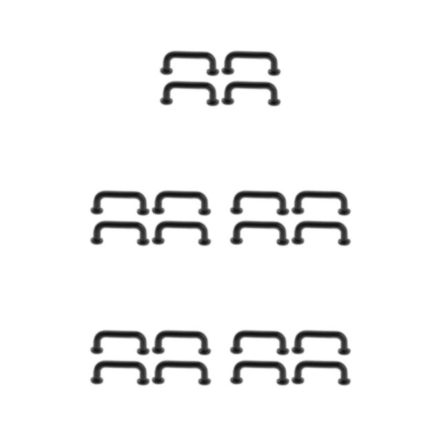 Maytalsory 1:12 Mini Pulls Arch Shape for Gate Closet Large 4Pcs Black Large 4 Pcs 5Set