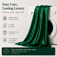 thumbnail image 7 of Green Silk Pillowcase for Hair and Skin, 22 Momme Mulberry Silk Pillow Cases Standard Size with Zipper, 6A Grade Organic Silk, Anti Wrinkle, Anti Acne, 1 Pcs 20"x26", 7 of 7