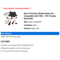 thumbnail image 2 of Rear Left Power Window Motor Kit - Compatible with 1988 - 1991 Pontiac Bonneville 1989 1990, 2 of 2