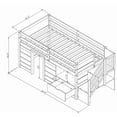 thumbnail image 2 of Harper & Bright Designs Twin Size Low Loft Bed with Shelves and Drawer, Solid Wood Loft Bed Frame with Stair for Boys and Girls, White, 2 of 14