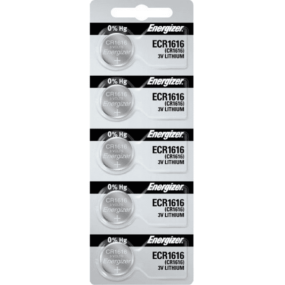 Energizer CR1616 3V Lithium Coin Cell Battery (5 Count)