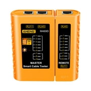 Network Cable Tester Wire Test Tool RJ45RJ11 cat six for Network Cable Yellow