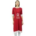 thumbnail image 1 of Bimba Women Rayon Tunic 3/4 Sleeve Chic kurti Kurta Indian Ethnic Dress, 1 of 8