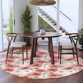 thumbnail image 3 of Round Rug 7Ft Washable Non-Slip, Spring Flowers Circle Area Rugs for Living Room Bedroom, Farmhouse Chinese Pink White Floral Indoor Floor Mats Carpet Runner for Home Decor Aesthetic, 3 of 8