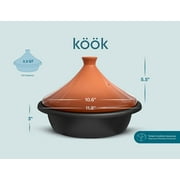 Moroccan Tagine Enameled Cast Iron, 3.3QT, Terracotta