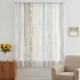 thumbnail image 3 of Beige Ombre Sheer Curtains 54 Inches Long, Vintage Modern Abstract Aesthetics Light Filering Curtains, Breathable Simi Curtain Privacy Drapes for Kitchen Bathroom Nursery Small Window Treatment, 3 of 9