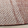 thumbnail image 4 of SAFAVIEH Courtyard Robert Striped Indoor/Outdoor Area Rug, 6'7" x 6'7" Round, Light Beige/Terracotta, 4 of 9