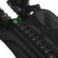 thumbnail image 4 of Grebrafan Women Corset Straps Cosplay Steampunk Bustier Top Green 2XL, 4 of 5