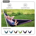 thumbnail image 4 of Sol Living Makena Camping Hammock Set With Storage Bag Double Hammock for Two Outdoor Tree Swing Portable Hammock For Travel Camping Outside Backyard Backpacking Beach Picnic - Light/Dark Purple, 4 of 6
