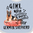 thumbnail image 4 of Inktastic A Girl Who Loves Her German Shepherd Boys or Girls Baby Bib, 4 of 4