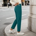 thumbnail image 4 of cocolona Womens High Waist Business Work Dress Pants Casual Stretch Straight Gym Workout Yoga Pants with Pocket, 4 of 5
