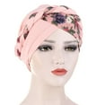 thumbnail image 4 of 3 Pack Womens Printed Turban Hat Head Wraps Covers Chemo Cancer Beanies Cap Headwear, 4 of 5