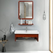 24 Inch Wall mounted Bathroom Space Aluminum Bathroom Cabinet Combination