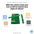 thumbnail image 3 of Wooden Green 8" Fan Handles, Wedding Programs, Paint Mixing, Pack 200, Jumbo Craft Popsicle Sticks for Auction Bid Paddles, Wooden Wavy Flat Stems for Any DIY Crafting Supplies Kit, by Woodpeckers, 3 of 8