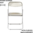 thumbnail image 3 of Urban Shop Transparent Acrylic Modern Folding Chair with Chrome Frame, Black, 3 of 3