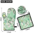 thumbnail image 6 of Pioneer Flower Kitchen Oven Mitt and Pot Holder Sets 2 Pcs for Baking, Cooking and Grilling, Heat Resistant Up To 392 °F, 6 of 7