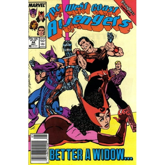 West Coast Avengers #44 (Newsstand) VF ; Marvel Comic Book