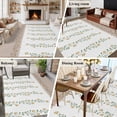 thumbnail image 5 of 5x8 Area Rugs for Living Room, Beige Floral Non Slip Area Rugs for Kitchen Bedroom Entryway, Spring Summer Botanical Flowers Washable Carpet Runner Rug Floor Mats for Bedroom Home Decor, 5 of 8