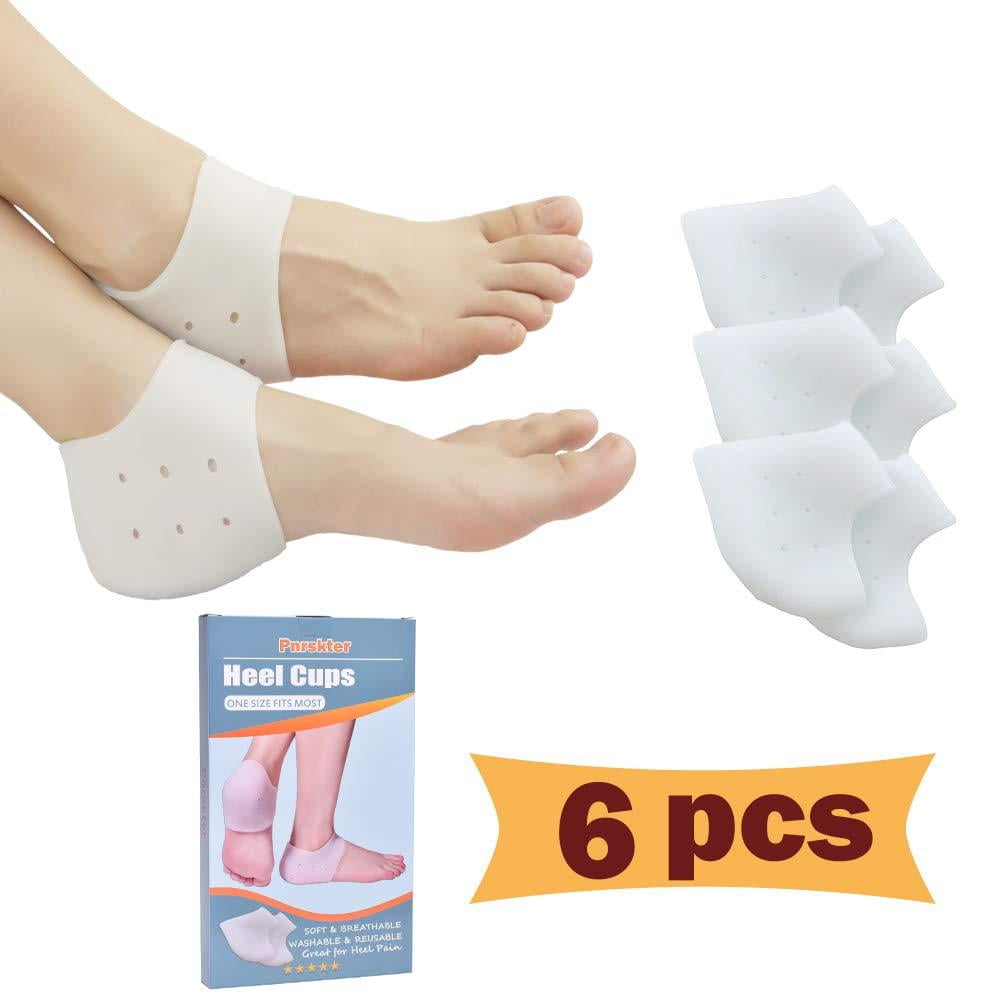 Heel Cups, Plantar Fasciitis Inserts, Heel Pads Cushion (3 Pairs) Great