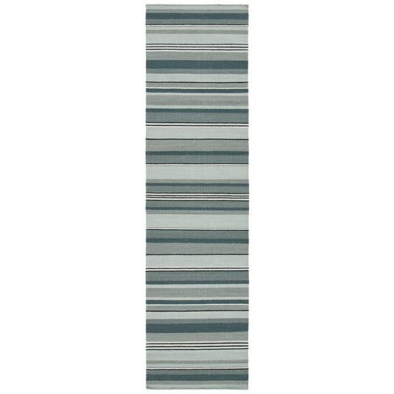 SAFAVIEH Striped Kilim Colbert Striped Runner Rug, Grey, 2'3" x 9'