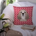 thumbnail image 3 of Carolines Treasures BB5286PW1414 Cocker Spaniel Hearts Fabric Decorative Pillow, 3 of 4