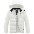 thumbnail image 4 of Wantdo Men's Plus Size Jacket Warm Winter Coat Recycled Hooded Puffer Jacket White XL, 4 of 12