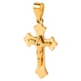 thumbnail image 3 of Amuleto colgante chapado en oro, colgante de cruce, color duradero, colgante de cruce dorado, construcción resistente, 3 of 14