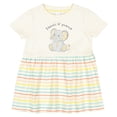 thumbnail image 3 of Inktastic Nana's Lil' Peanut Polka Dot Elephant Girls Baby Dress, 3 of 5
